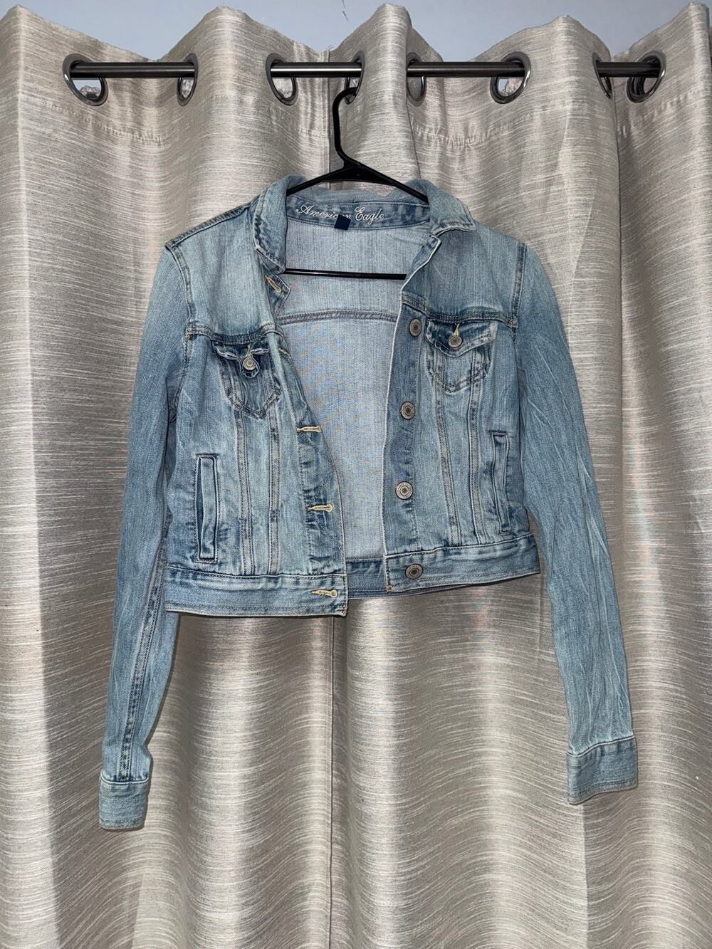 American Eagle Aztec Print Denim Jacket Small